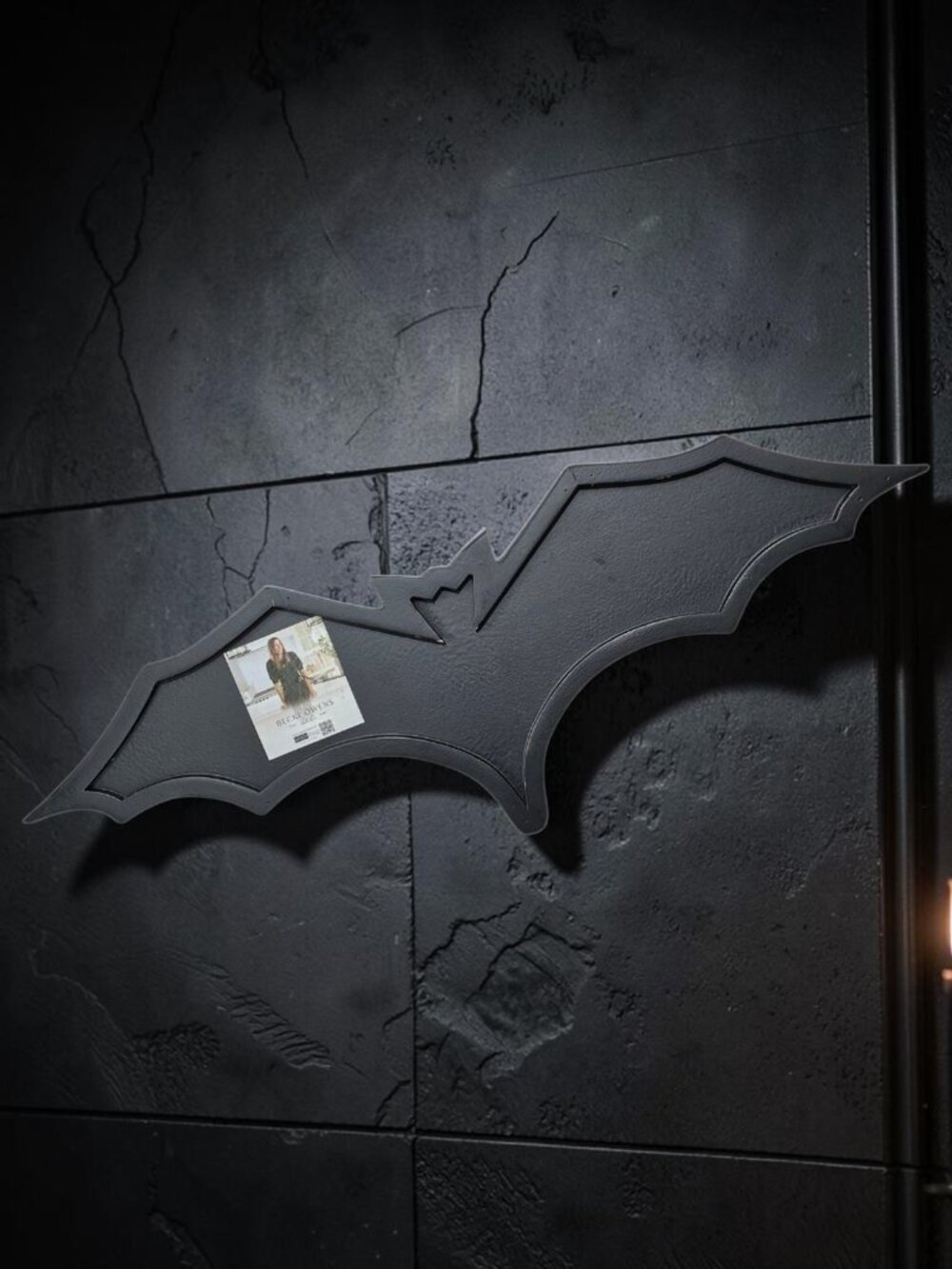 Becki Owens Halloween New Wooden Black Bat Decor Dimensional Shelf Plaque